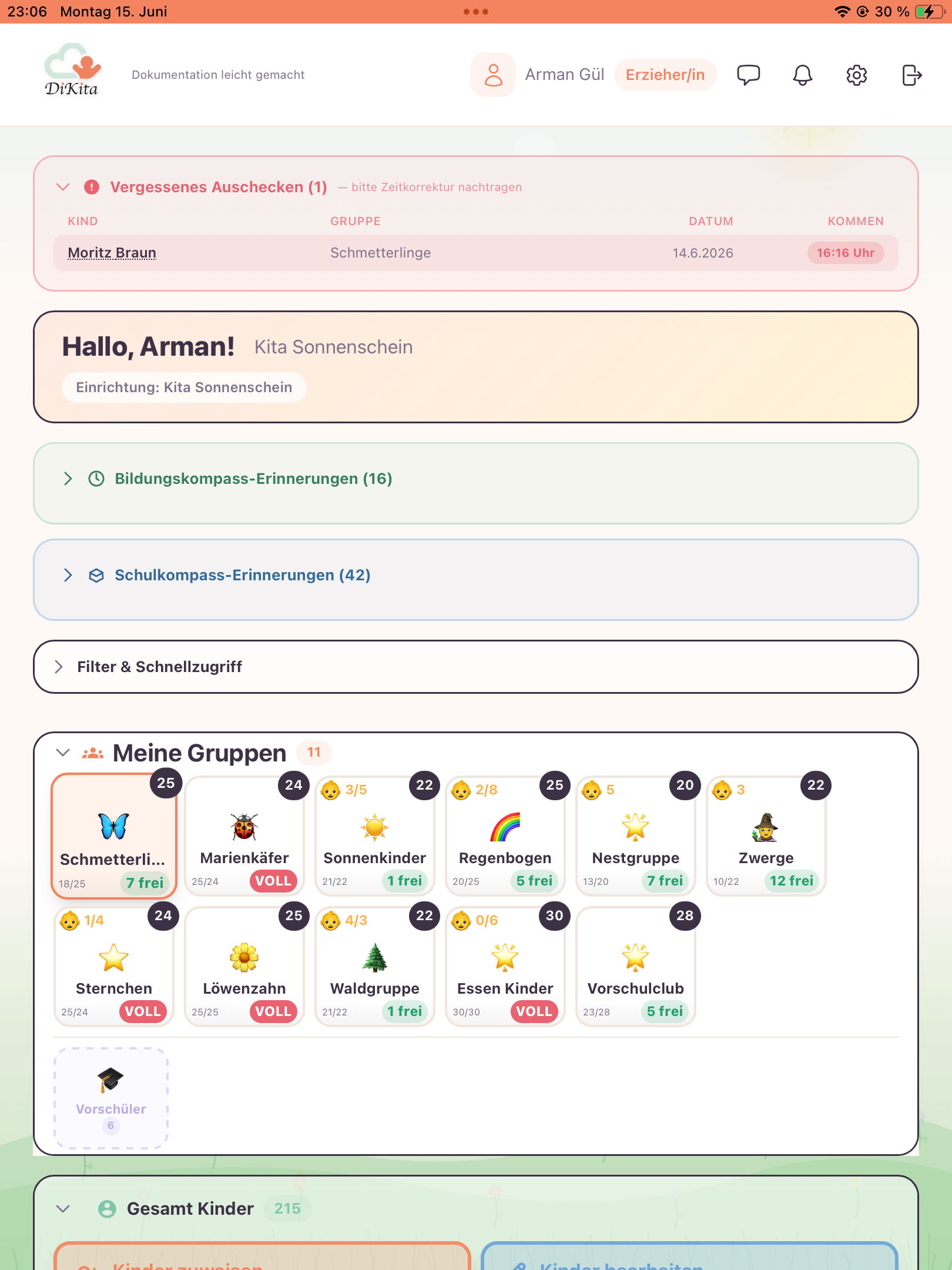 DiKita Erzieher-App – Ansicht 9